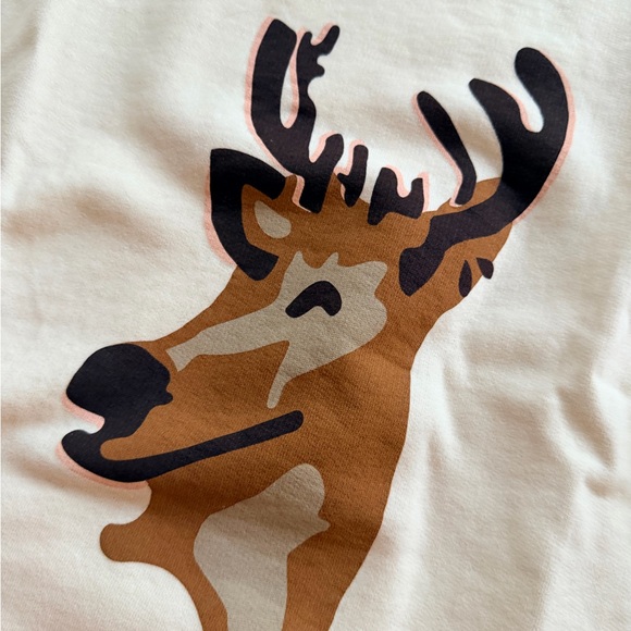 KULE Cream Raleigh O Deer Graphic Sweater - Picture 2 of 5
